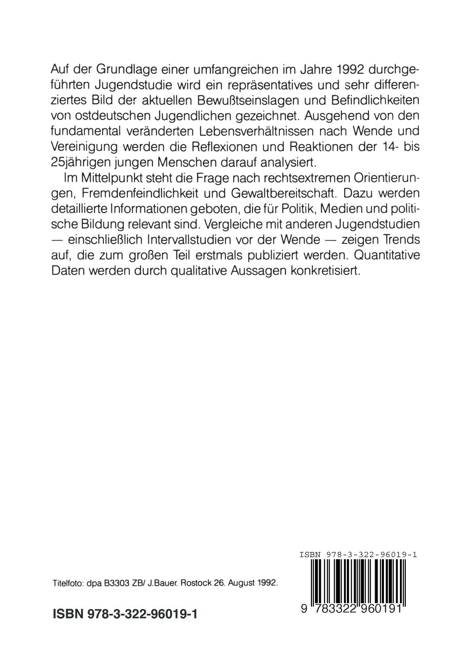 Rückseitencover Jugend Ost