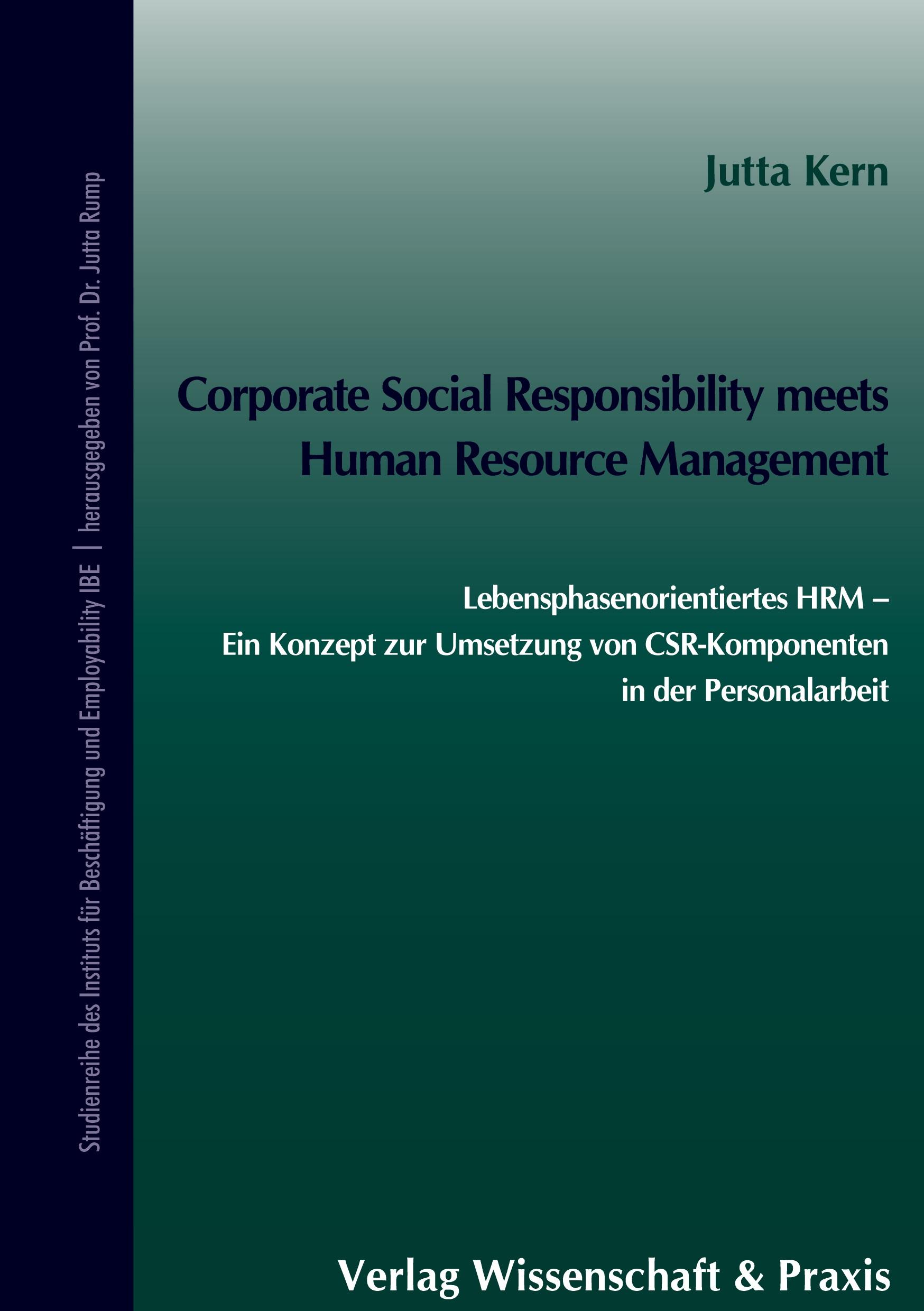 Vorderes Coverbild Corporate Social Responsibility meets Human Resource Management.