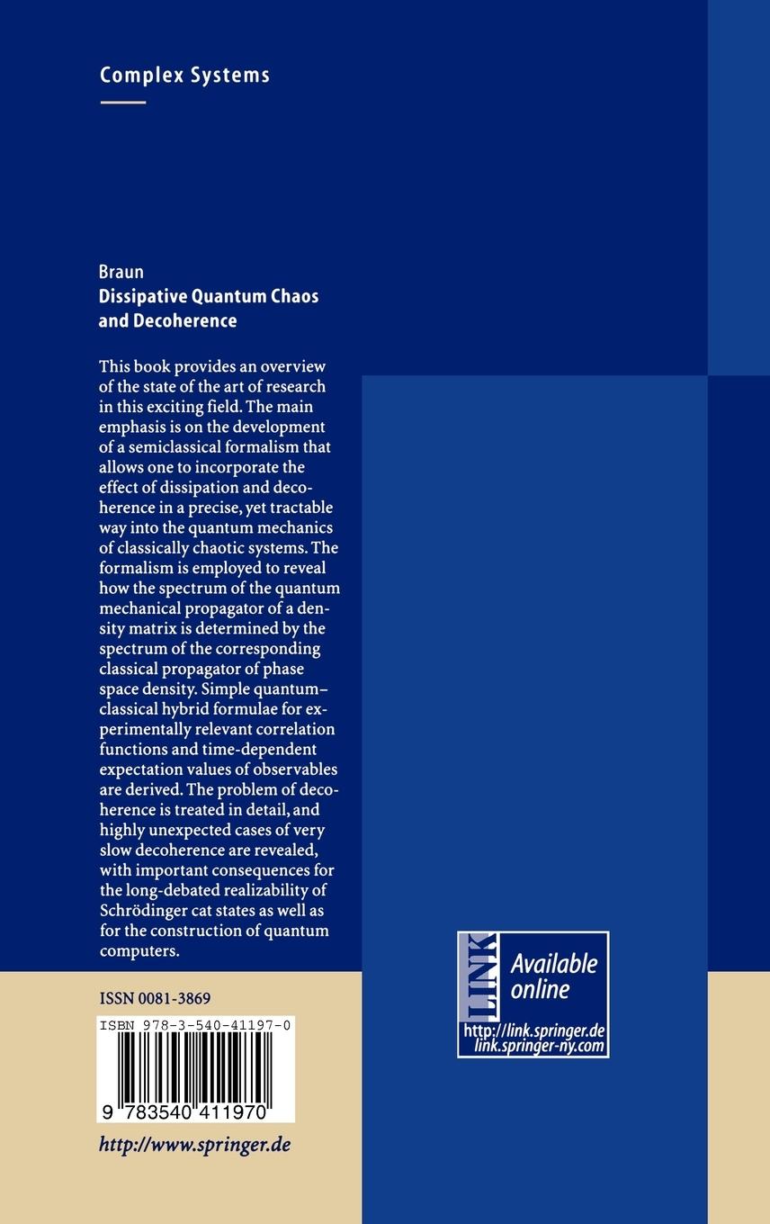 Rückseitencover Dissipative Quantum Chaos and Decoherence