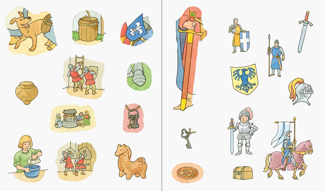 Beispielinhalt (Bild) Wieso? Weshalb? Warum? aktiv-Heft: Ritterburg