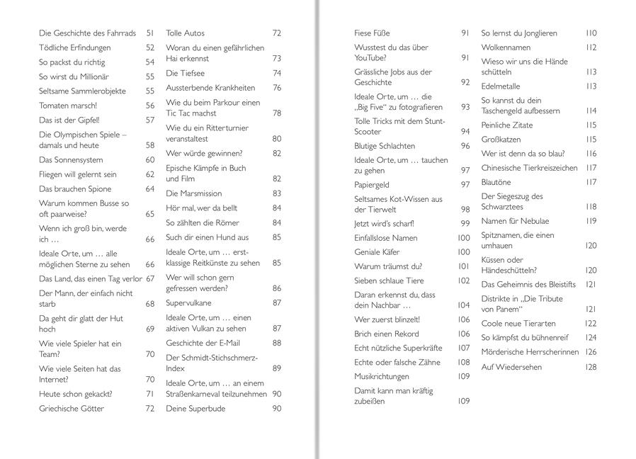 Beispielinhalt (Bild) Welcher Käse stinkt am meisten? Verrückte Fakten für coole Jungs 1
