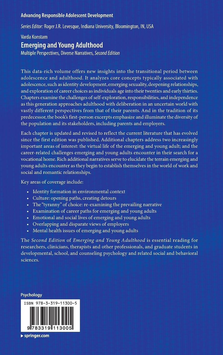Rückseitencover Emerging and Young Adulthood