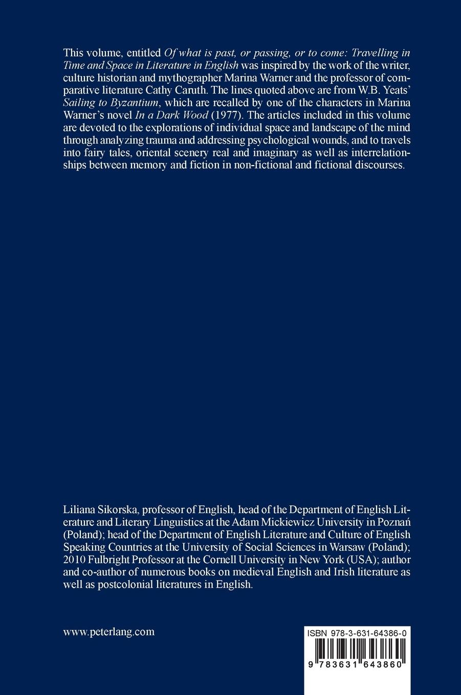 Rückseitencover 'Of What is Past, or Passing, or to Come'