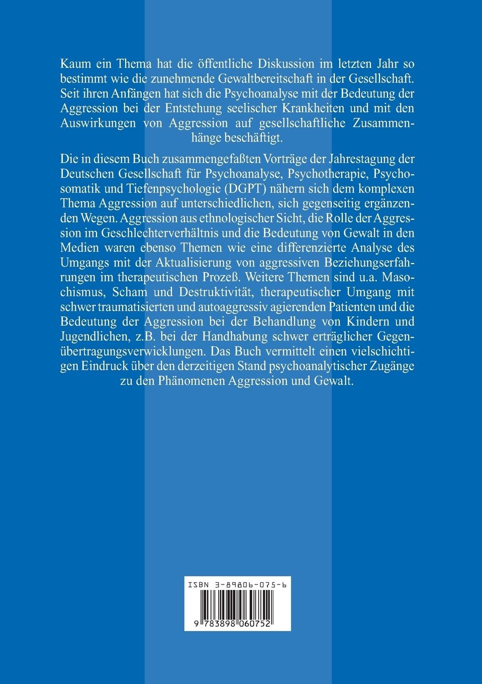 Rückseitencover Aggression und seelische Krankheit