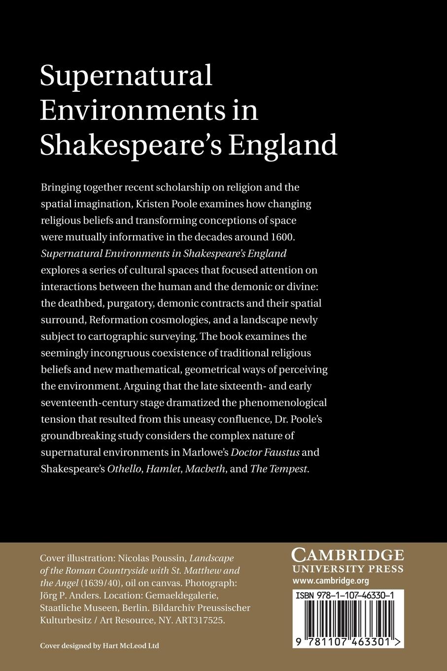 Rückseitencover Supernatural Environments in Shakespeare's England