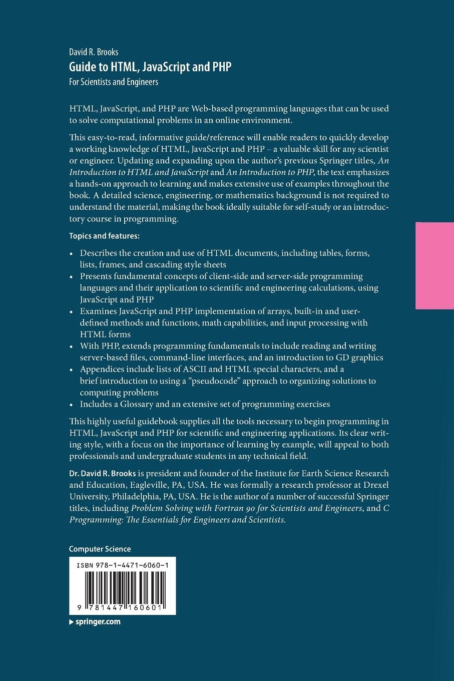 Rückseitencover Guide to HTML, JavaScript and PHP