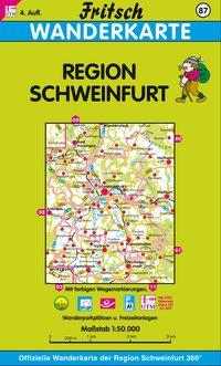 Vorderes Coverbild Region Schweinfurt 1 : 50 000. Fritsch Wanderkarte