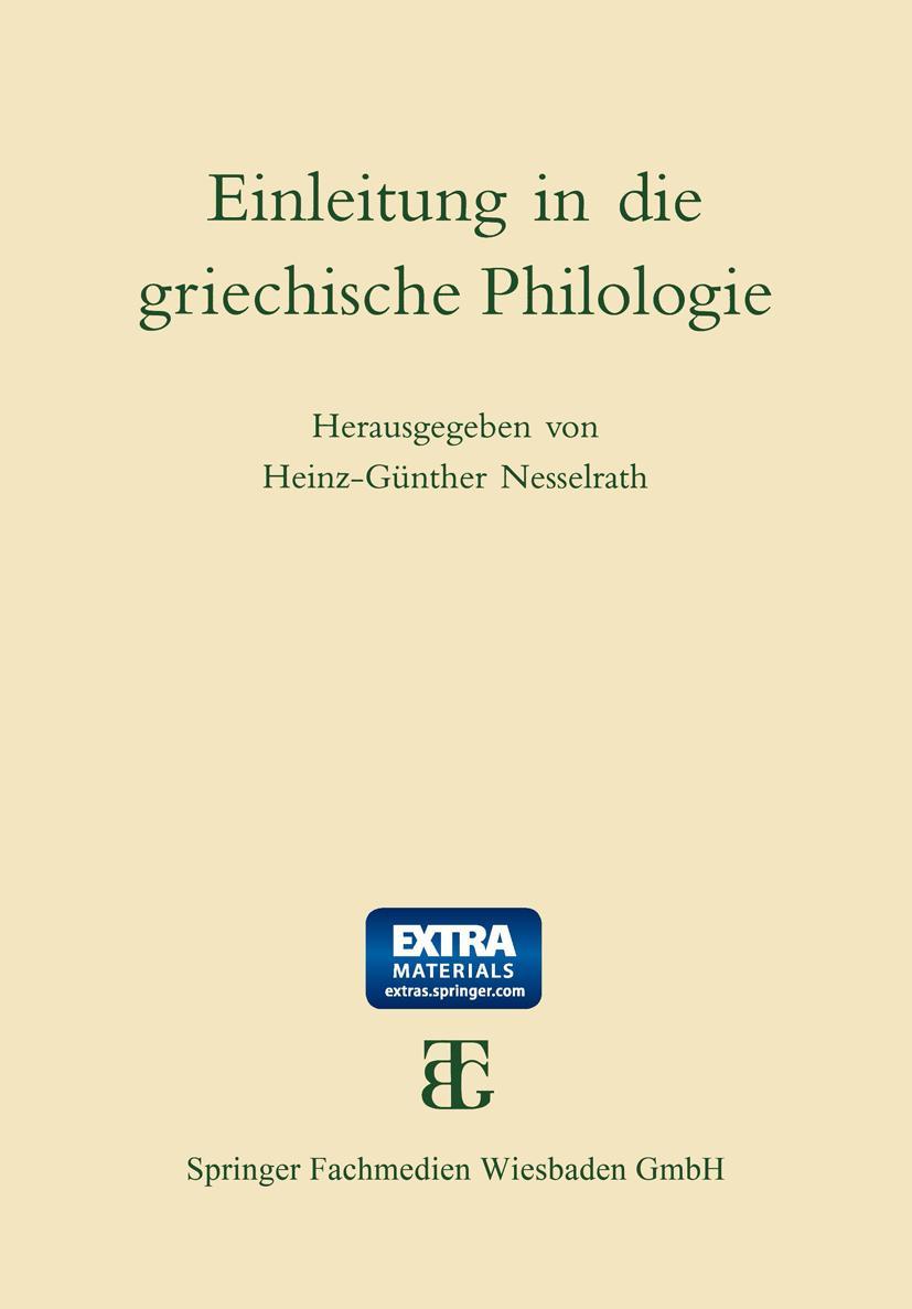 Vorderes Coverbild Einleitung in die griechische Philologie