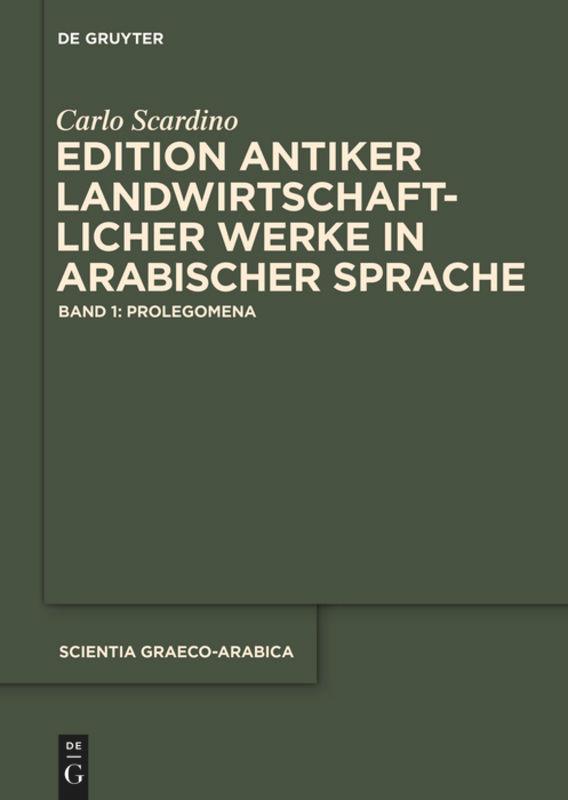Vorderes Coverbild Edition antiker landwirtschaftlicher Werke in arabischer Sprache