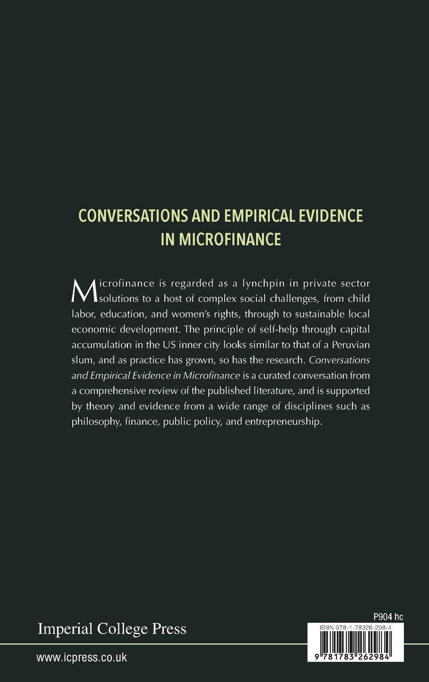 Rückseitencover CONVERSATIONS & EMPIRICAL EVIDENCE IN MICROFINANCE