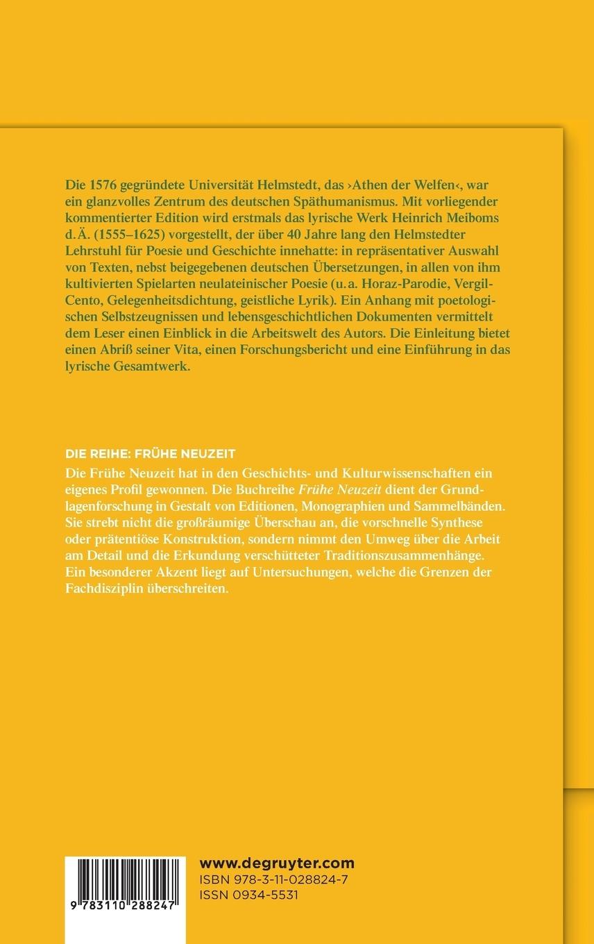 Rückseitencover Poemata selecta - Ausgewählte Gedichte (1579-1614)