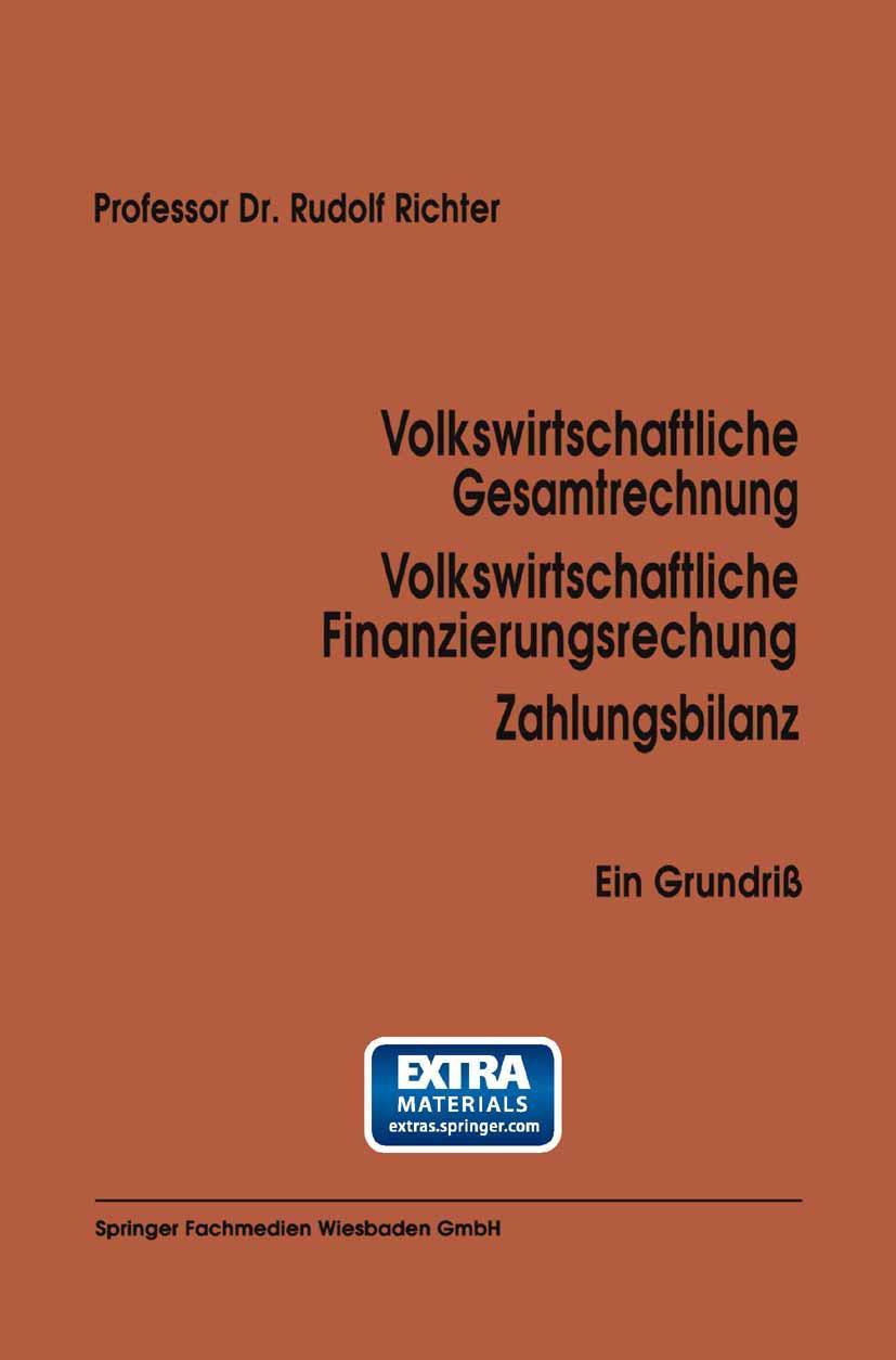 Vorderes Coverbild Volkswirtschaftliche Gesamtrechnung Volkswirtschaftliche Finanzierungsrechnung Zahlungsbilanz