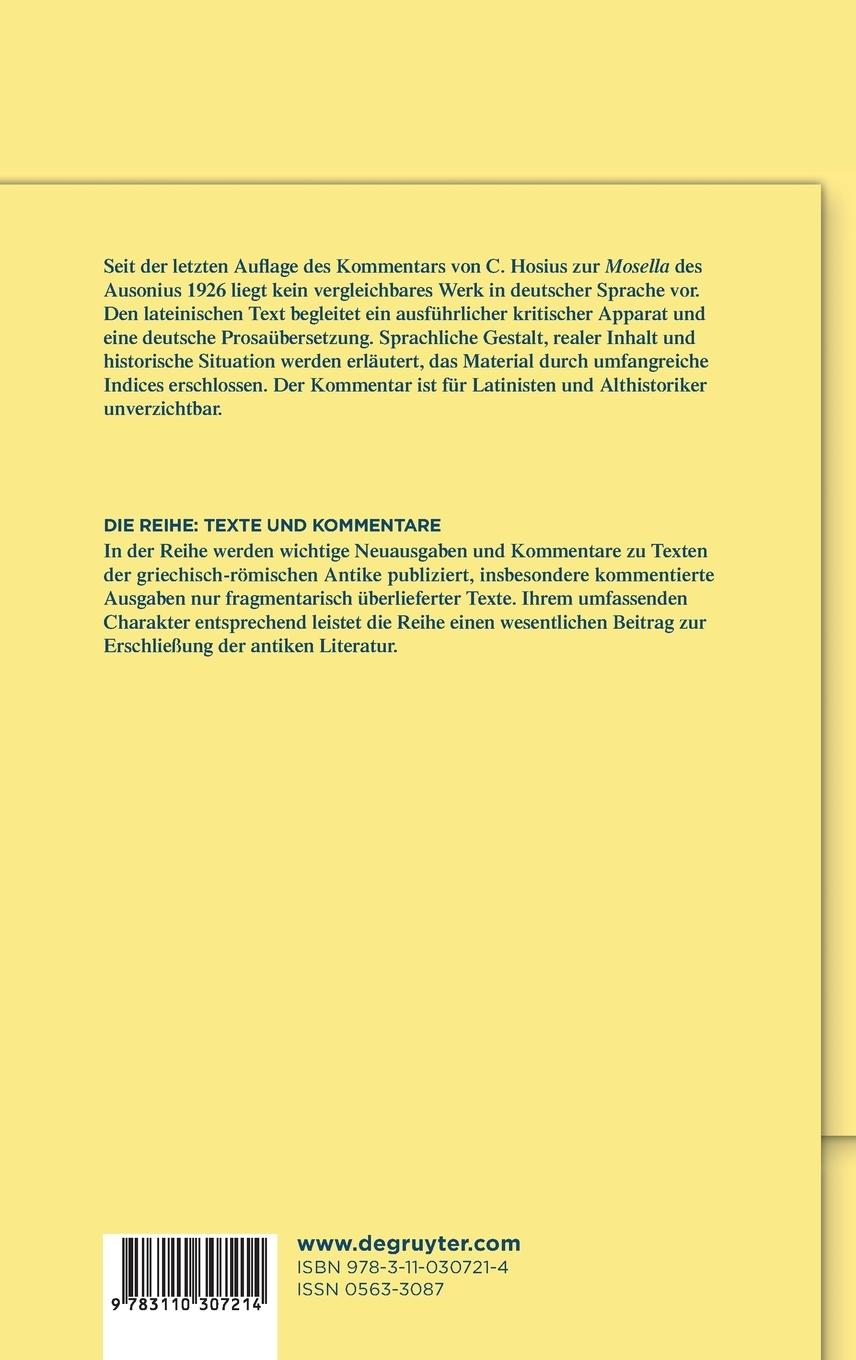 Rückseitencover D. Magnus Ausonius, "Mosella"
