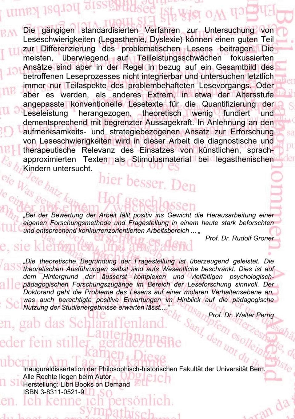 Rückseitencover Kognitive Strategien und Leseleistung