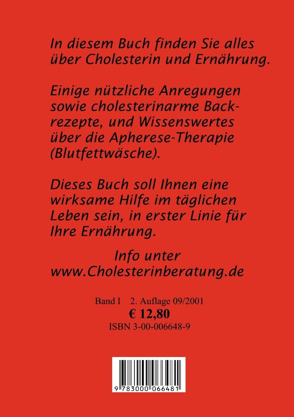 Rückseitencover Leben mit Cholesterin