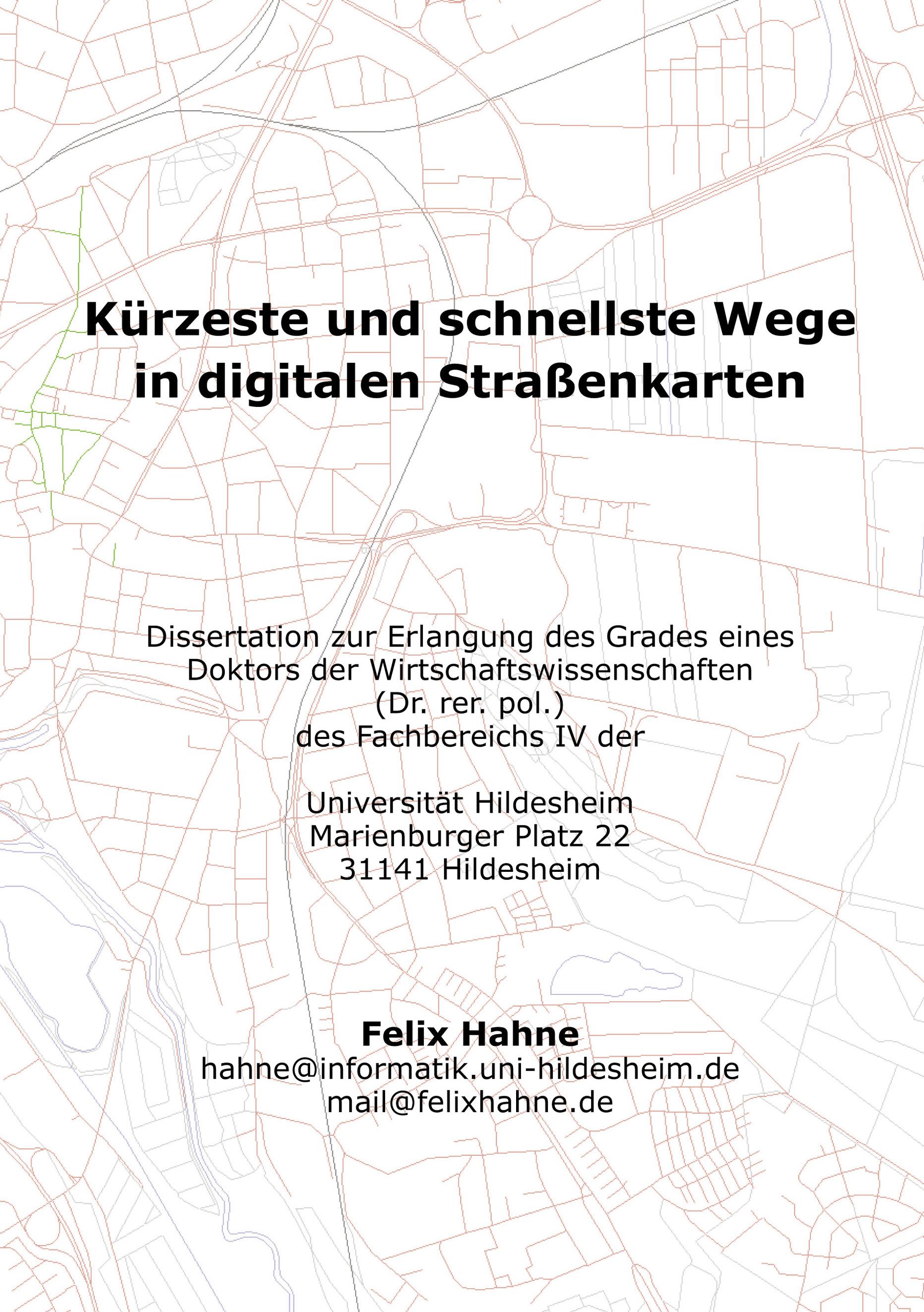 Vorderes Coverbild Kürzeste und schnellste Wege in digitalen Straßenkarten