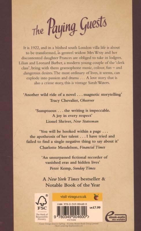 Rückseitencover The Paying Guests