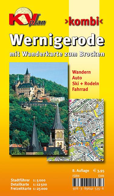 Vorderes Coverbild Wernigerode, KVplan, Wanderkarte/Freizeitkarte/Stadtplan, 1:25.000 / 1:12.500 / 1:5.000