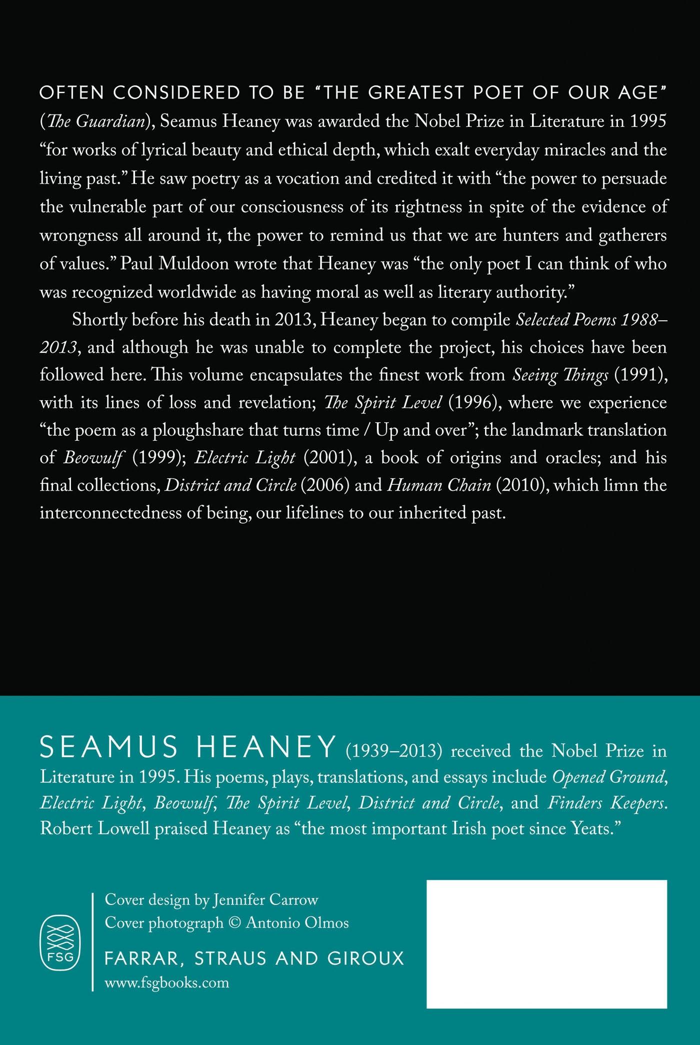 Rückseitencover Selected Poems 1988-2013