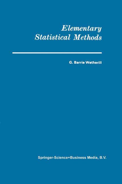 Vorderes Coverbild Elementary Statistical Methods
