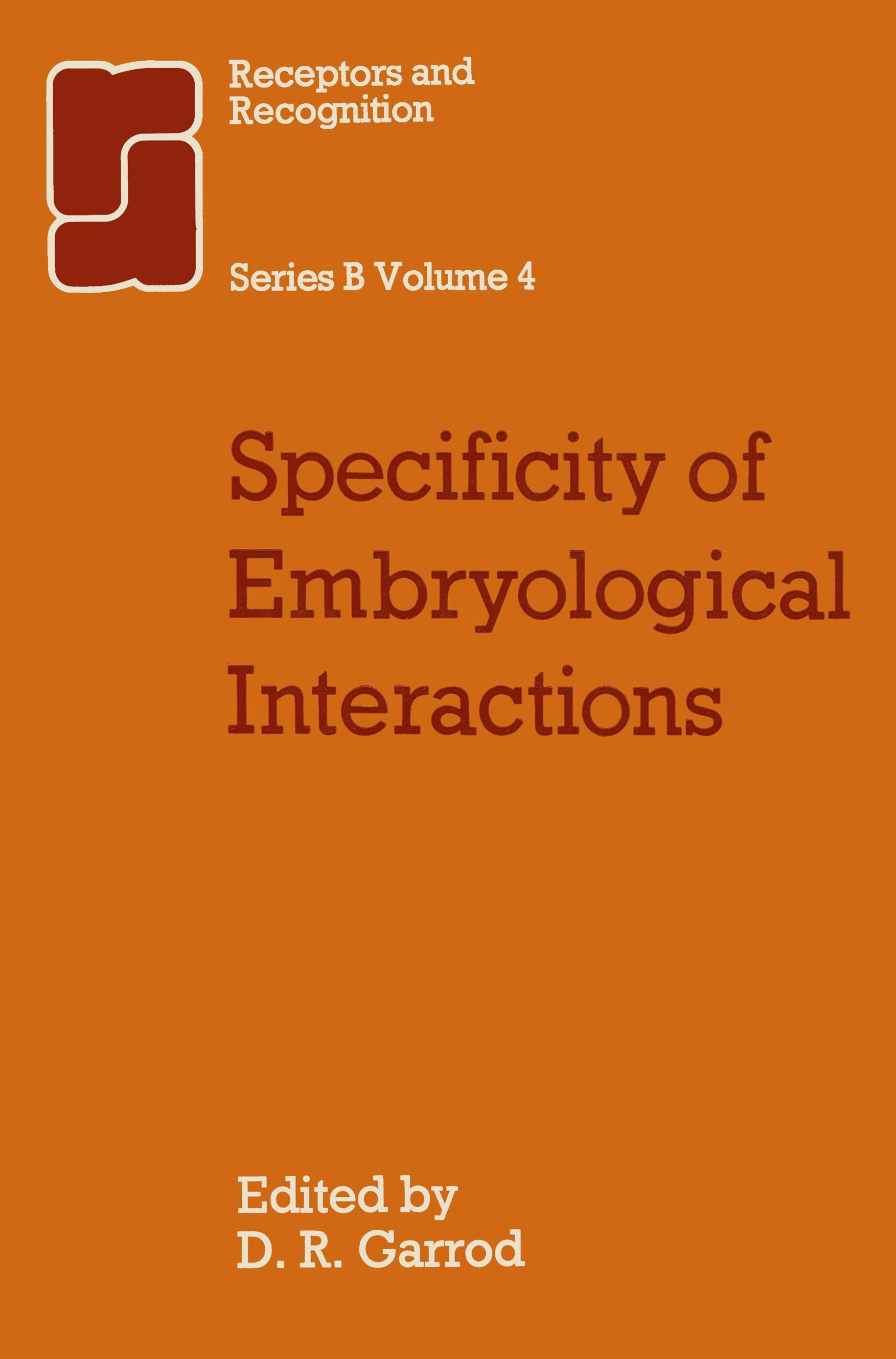 Vorderes Coverbild Specificity of Embryological Interactions