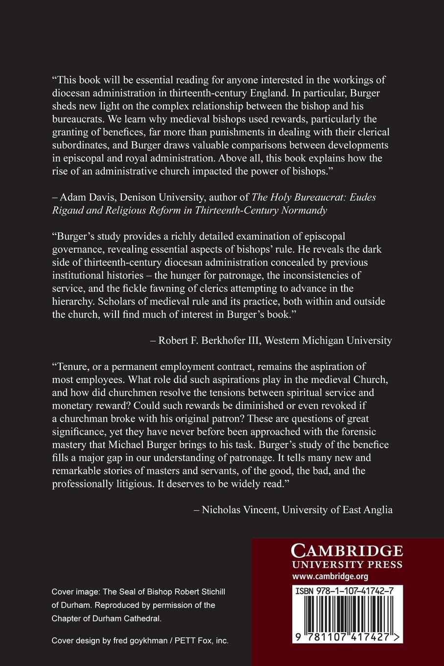 Rückseitencover Bishops, Clerks, and Diocesan Governance in Thirteenth-Century England