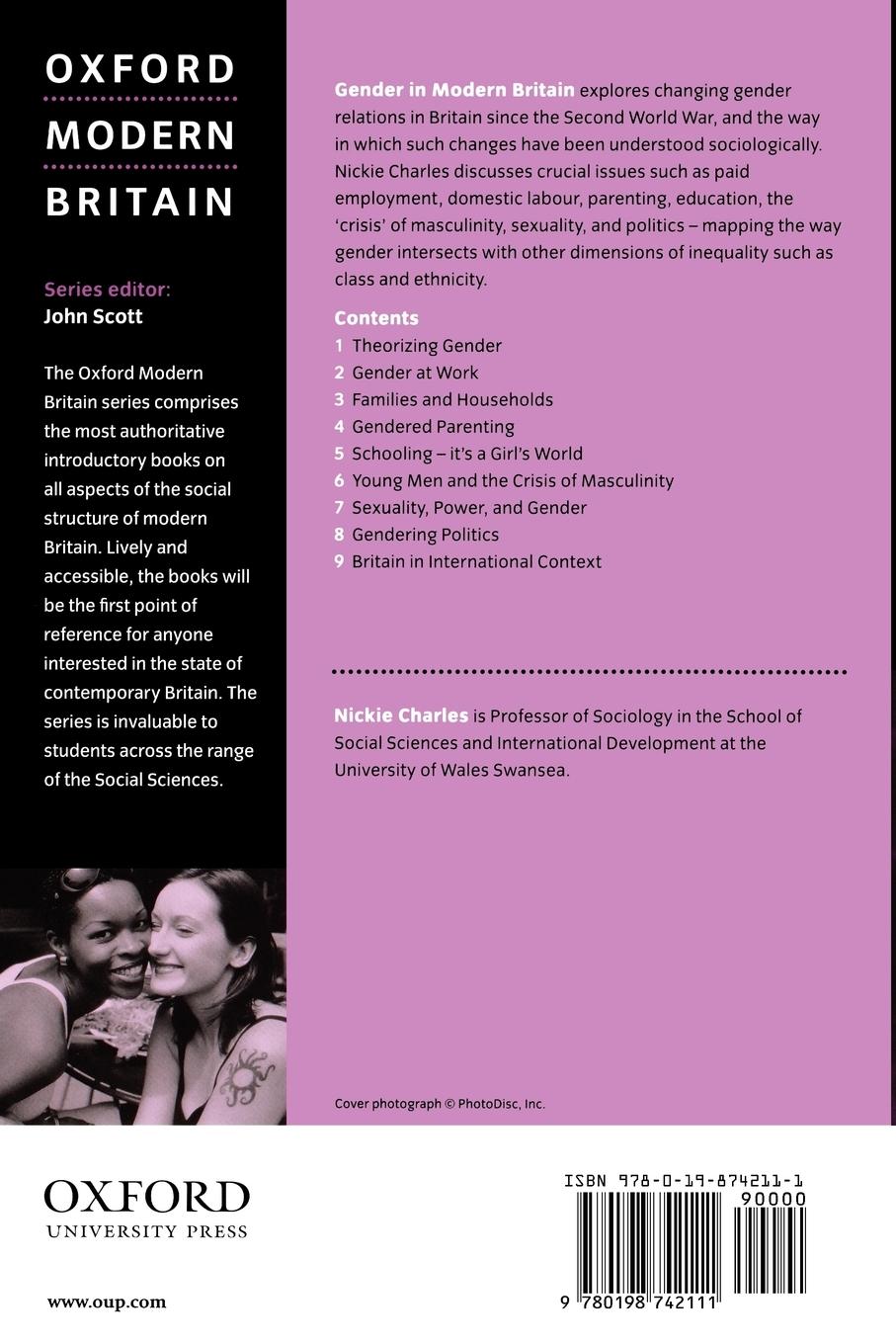 Rückseitencover Gender in Modern Britain