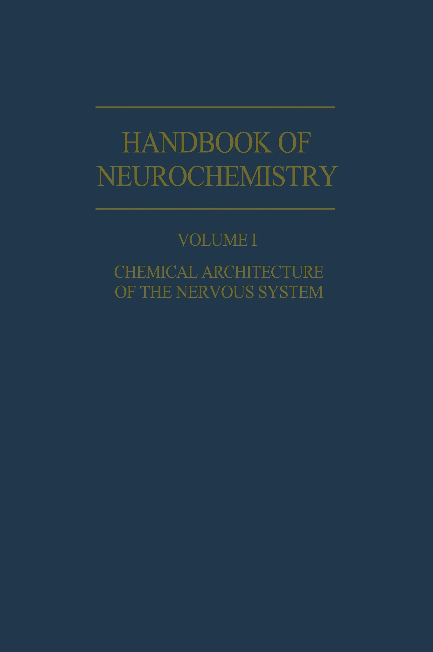 Vorderes Coverbild Chemical Architecture of the Nervous System