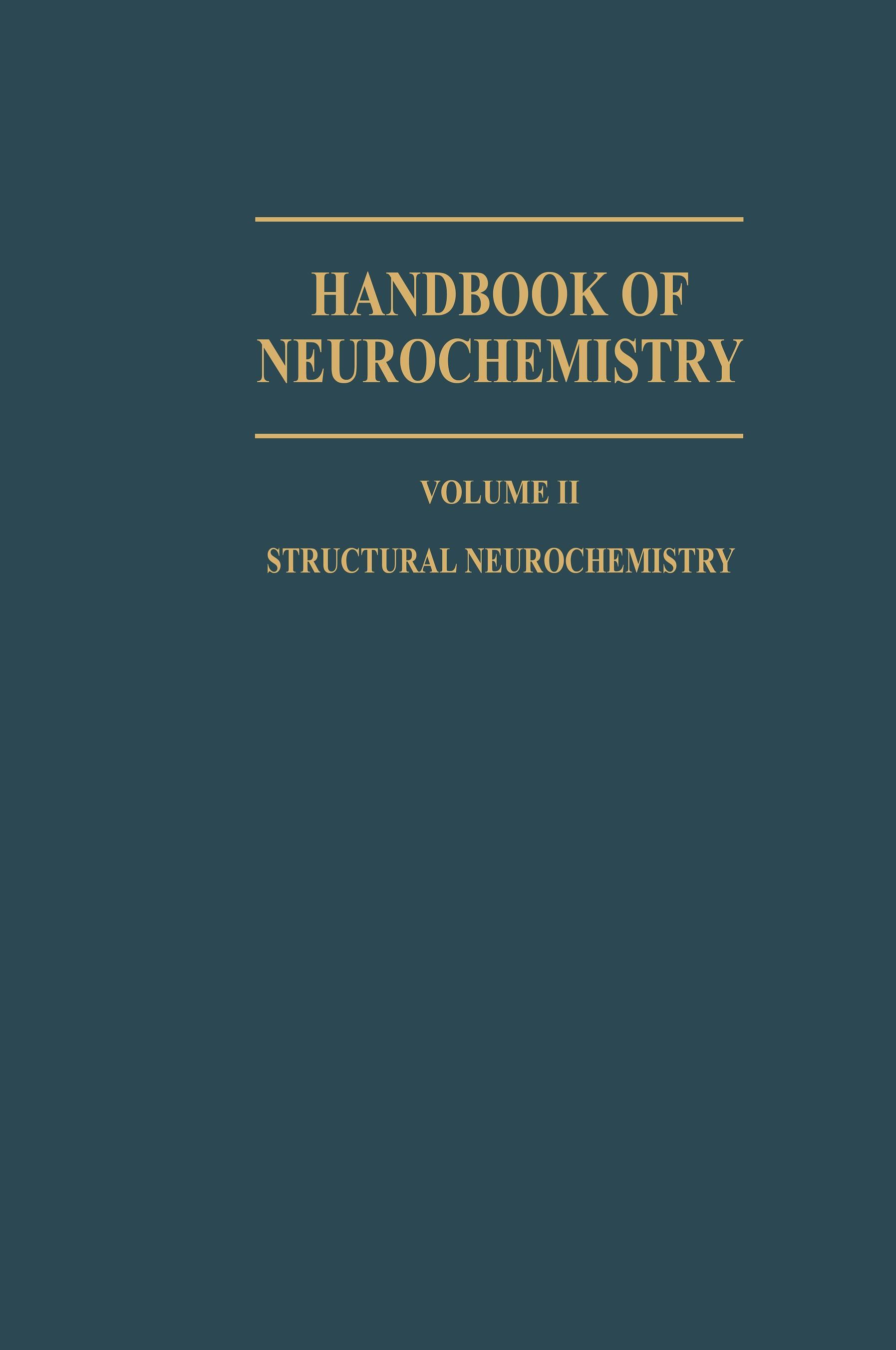Vorderes Coverbild Structural Neurochemistry