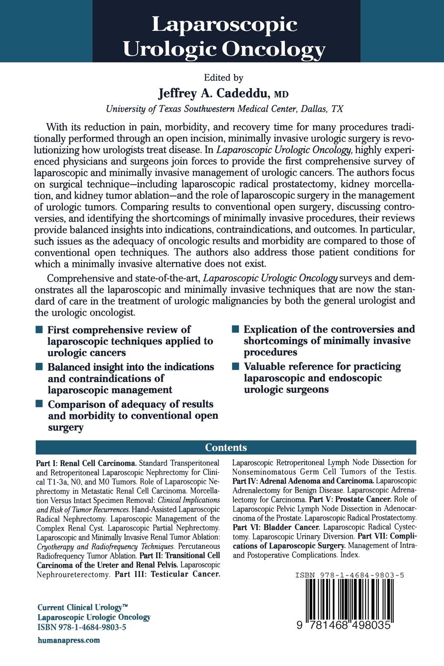 Rückseitencover Laparoscopic Urologic Oncology