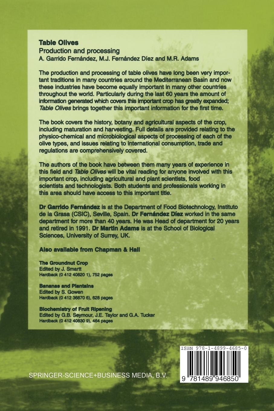 Rückseitencover Table Olives