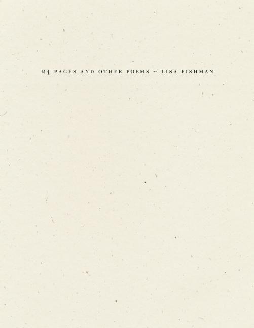 Vorderes Coverbild 24 Pages and other poems