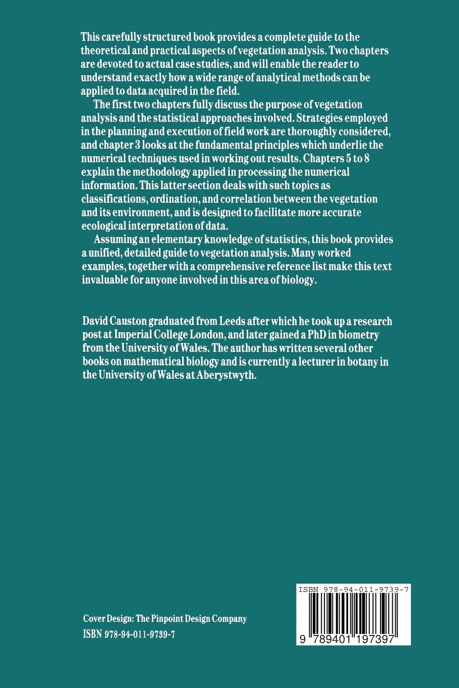 Rückseitencover An Introduction to Vegetation Analysis