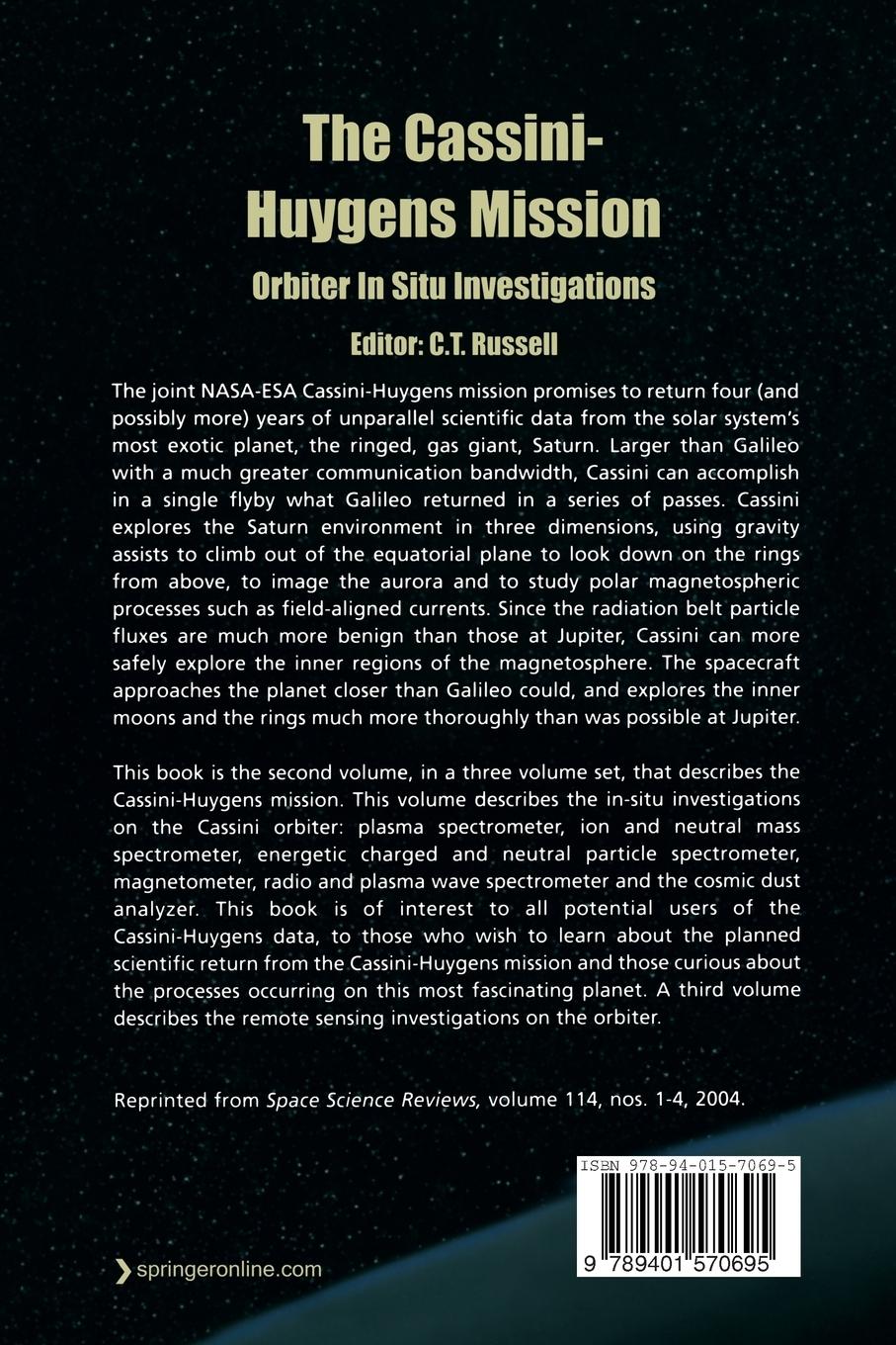 Rückseitencover The Cassini-Huygens Mission