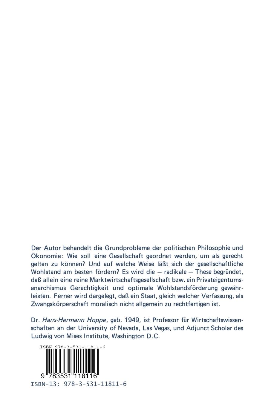 Rückseitencover Eigentum, Anarchie und Staat