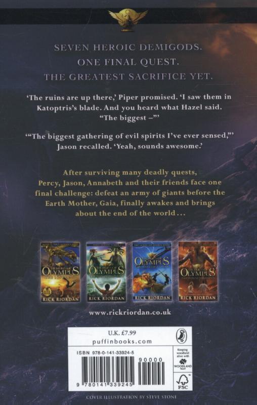 Rückseitencover Heroes of Olympus 05. The Blood of Olympus