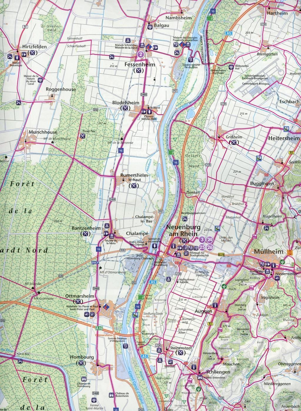 Beispielinhalt (Bild) Grenzenlos Radfahren Schwarzwald - Rhein - Elsass