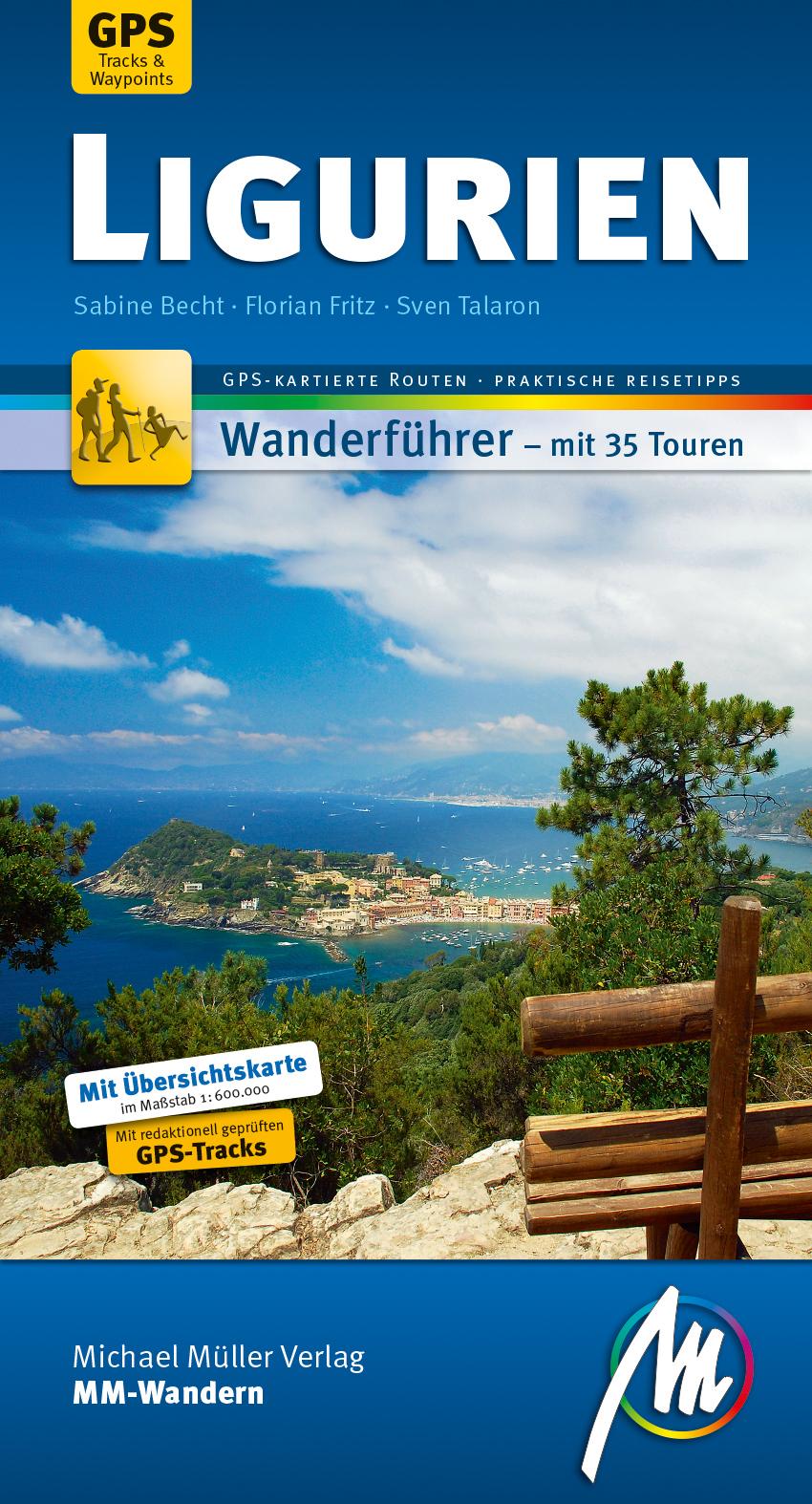 Vorderes Coverbild Ligurien MM-Wandern Wanderführer Michael Müller Verlag