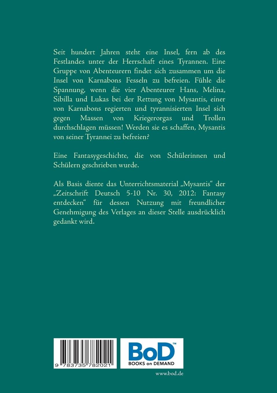 Rückseitencover Die Rettung von Mysantis