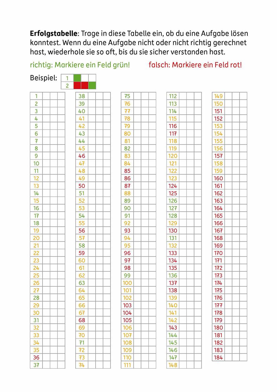 Beispielinhalt (Bild) Textaufgaben 4. Klasse