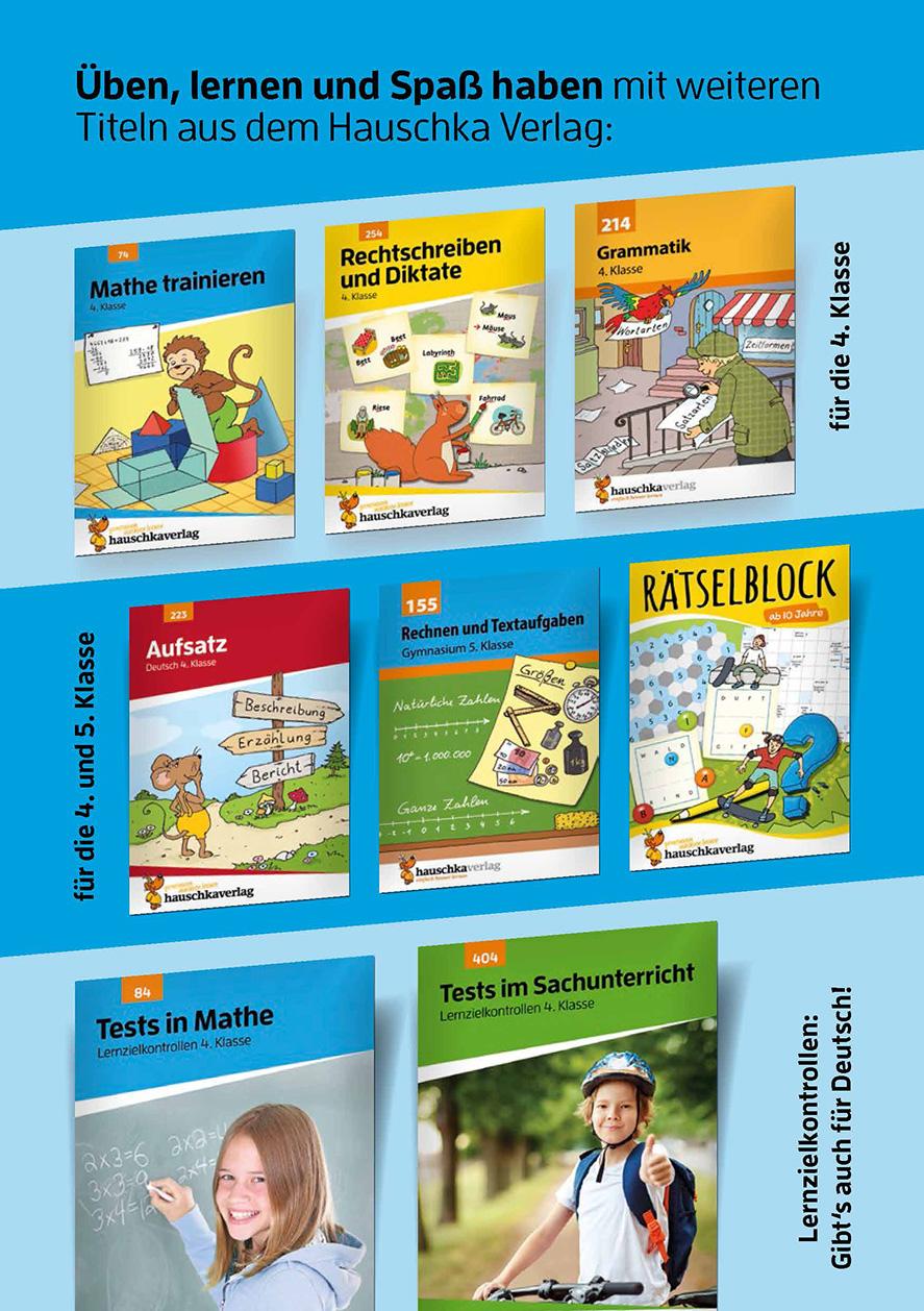 Beispielinhalt (Bild) Textaufgaben 4. Klasse