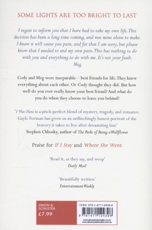 Rückseitencover I Was Here