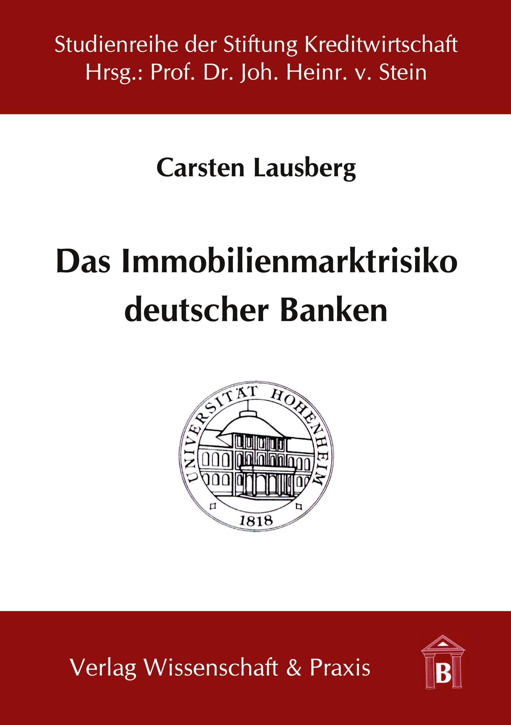 Vorderes Coverbild Das Immobilienmarktrisiko deutscher Banken.