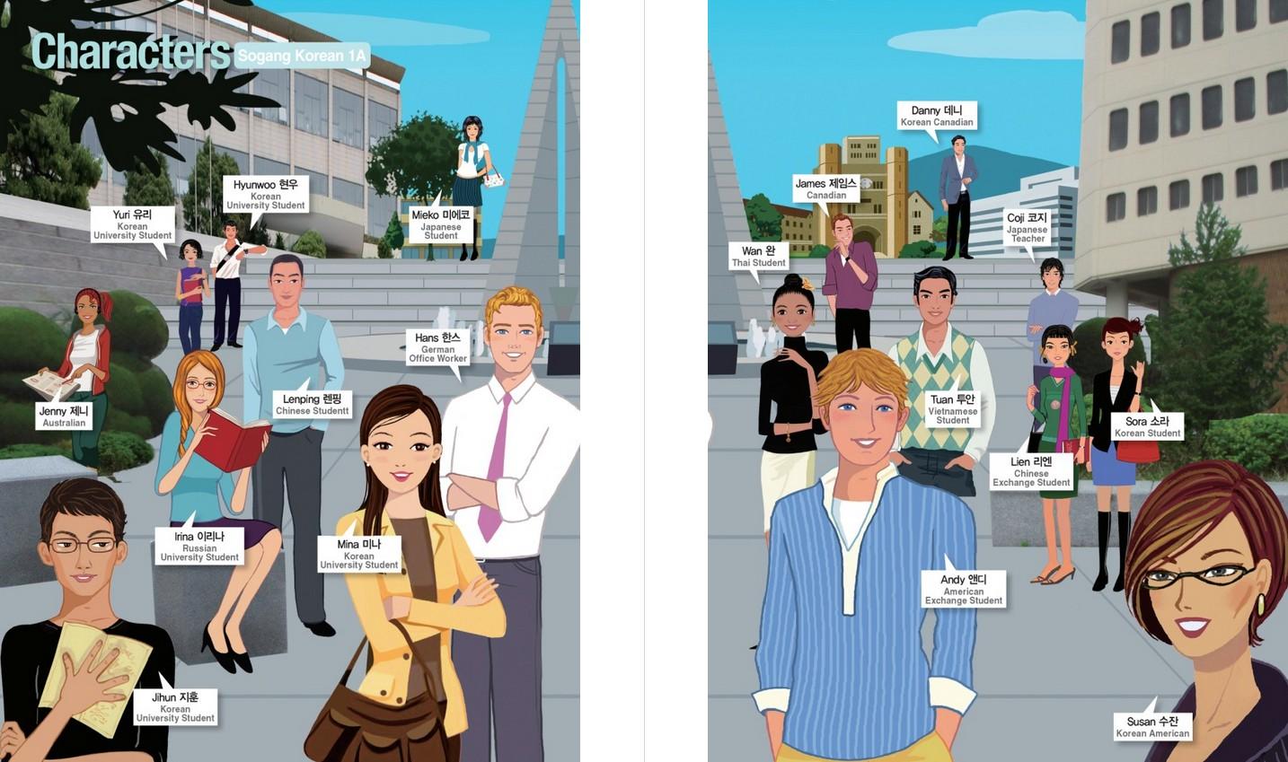 Beispielinhalt (Bild) New Sogang Korean 1A Student's Book