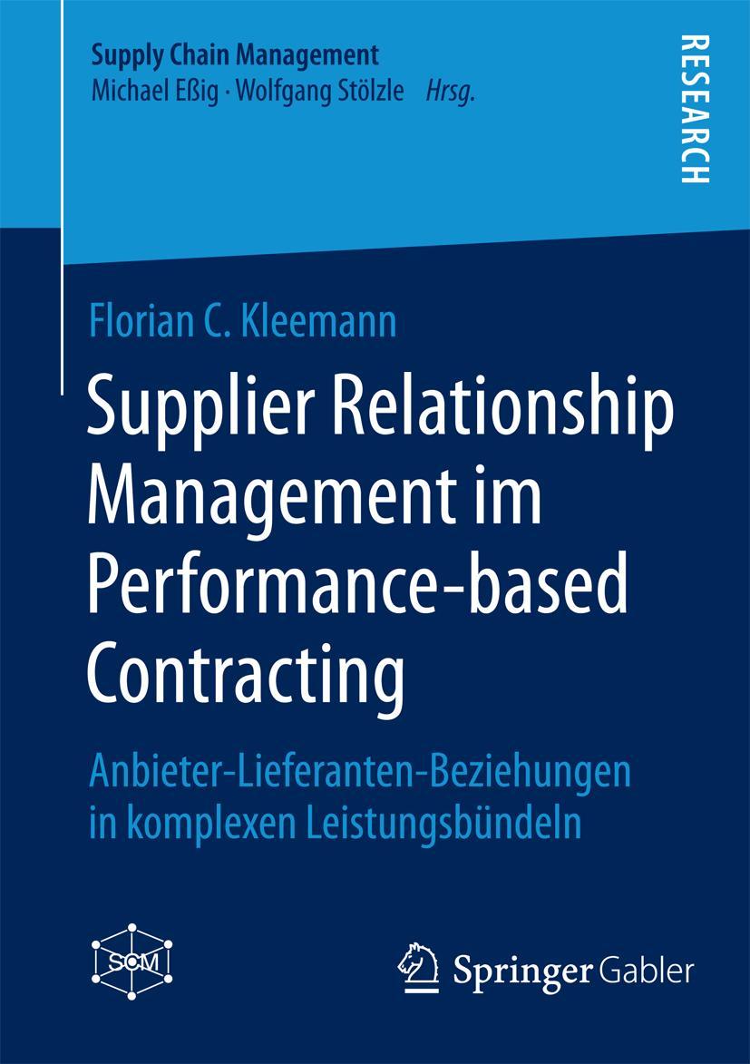 Vorderes Coverbild Supplier Relationship Management im Performance-based Contracting