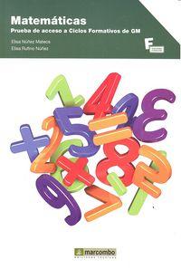 Vorderes Coverbild Matemáticas : prueba de acceso CFGM