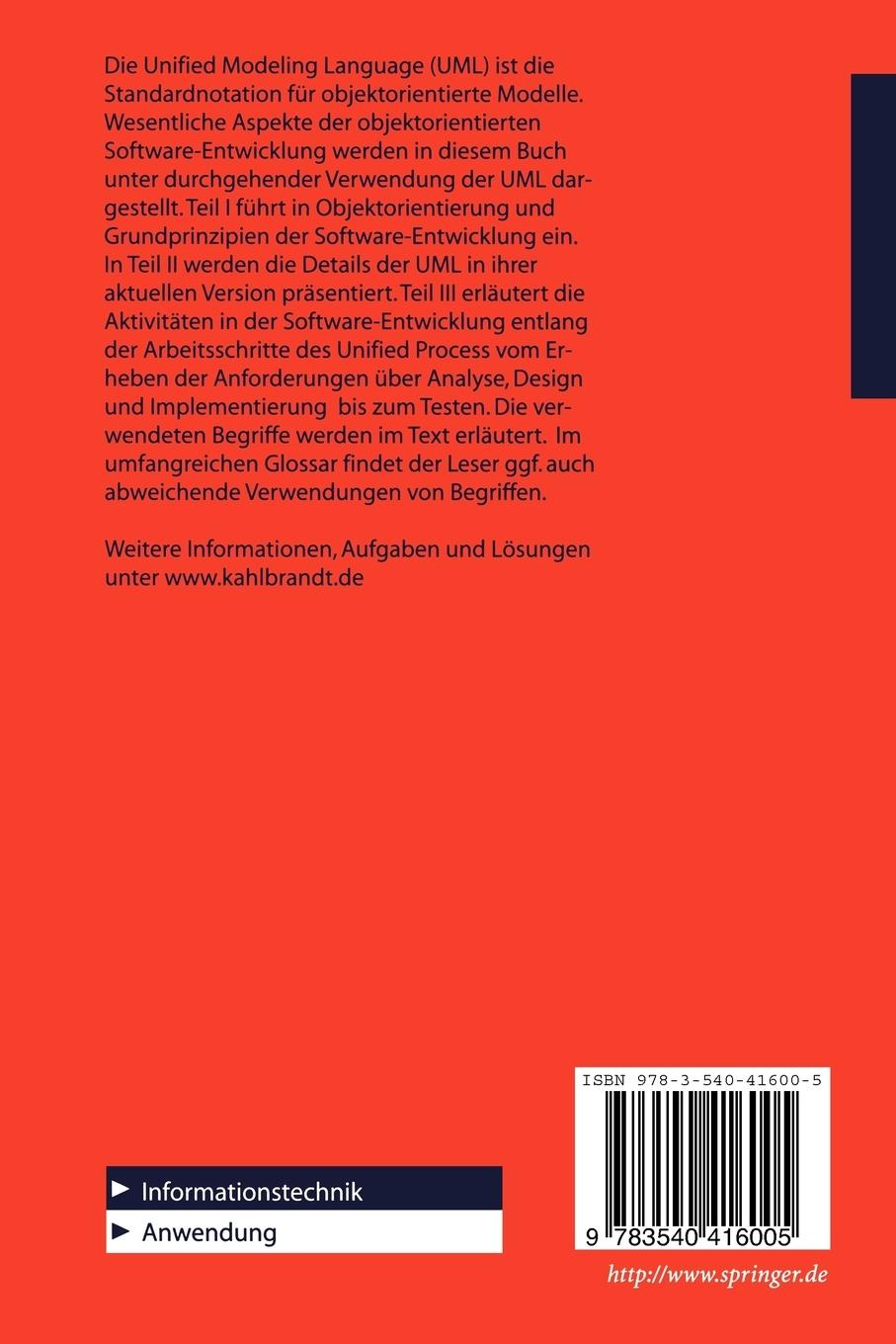 Rückseitencover Software-Engineering mit der Unified Modeling Language