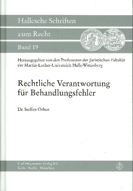 Vorderes Coverbild Rechtliche Verantwortung für Behandlungsfehler