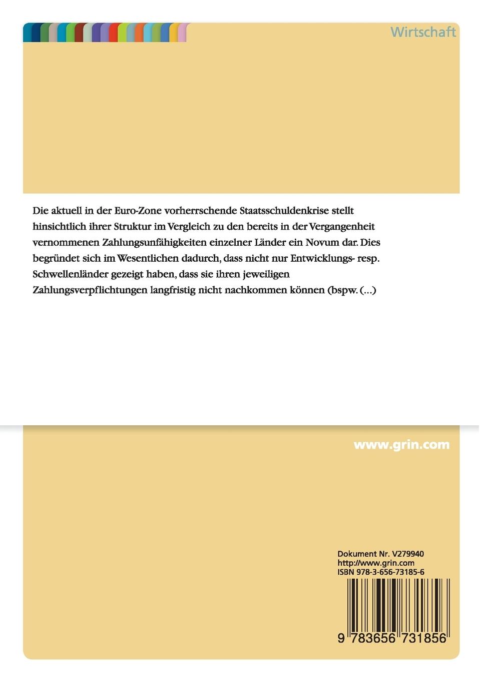 Rückseitencover Europäische Wirtschafts- und Währungsunion. Kritische Analyse der Auswirkungen des Euros auf die Entwicklung der länderspezifischen Staatsverschuldung
