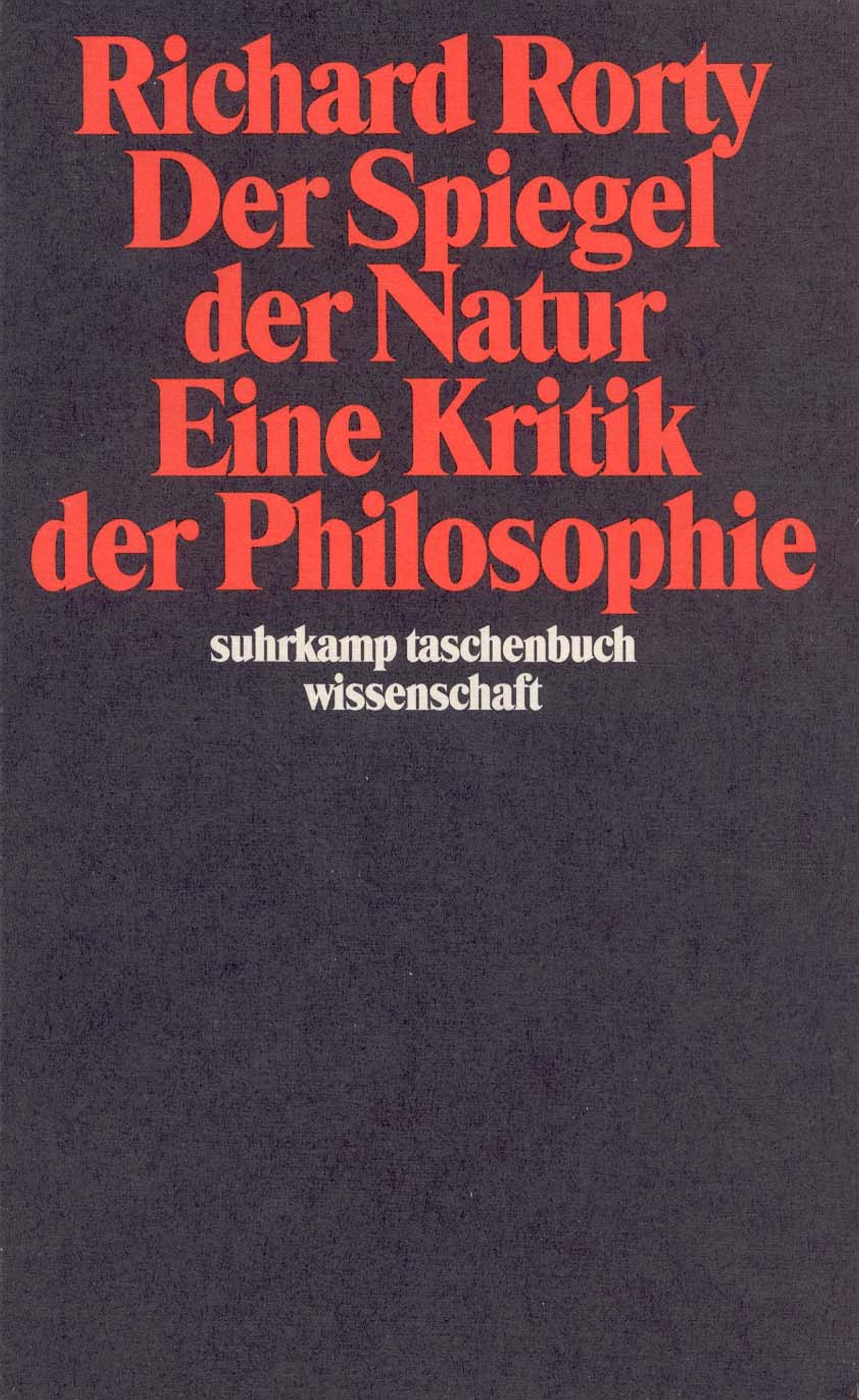 Vorderes Coverbild Der Spiegel der Natur: Eine Kritik der Philosophie